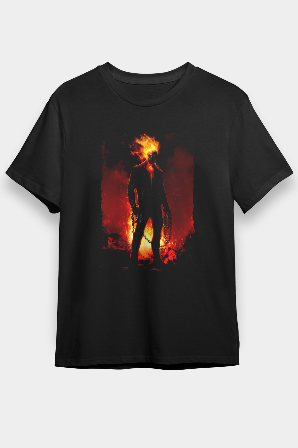 Ghost Rider Hayalet Sürücü Siyah Unisex Tişört