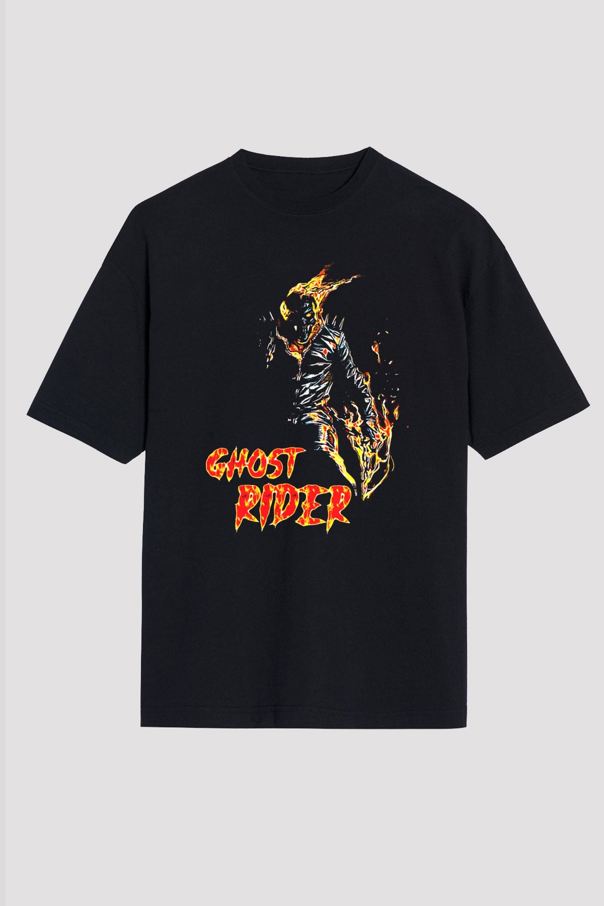 Ghost Rider Hayalet Sürücü Siyah Unisex Tişört
