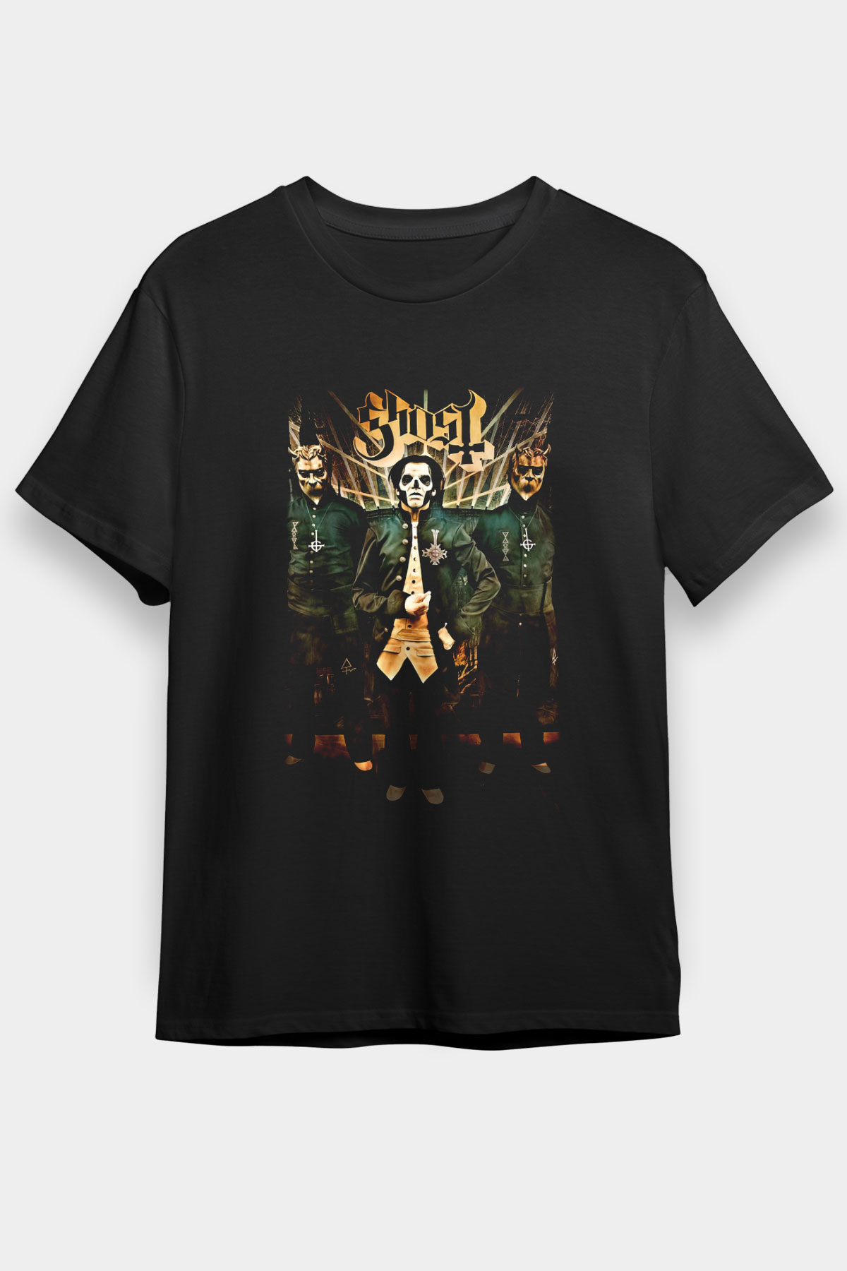 Ghost Siyah Unisex Tişört T-Shirt - TişörtFabrikası