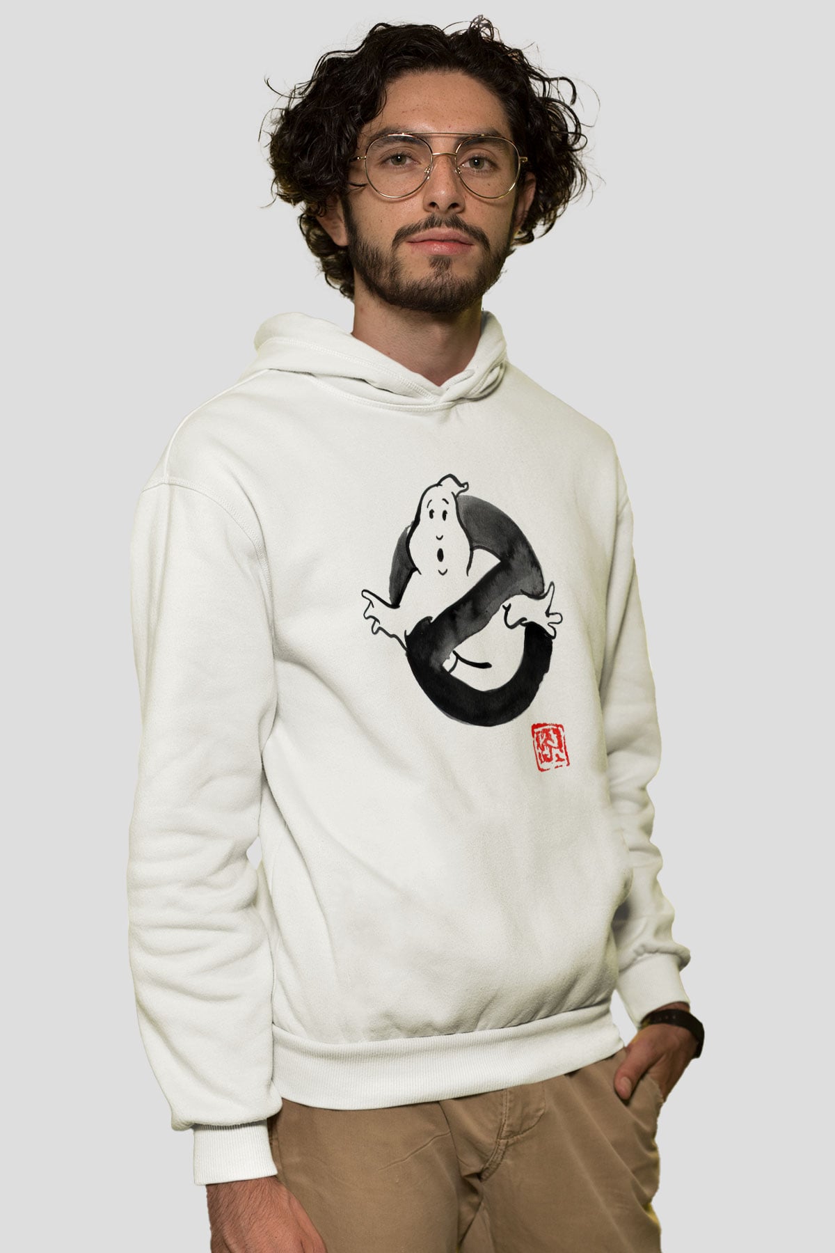 Ghostbusters Hayalet Avcıları Beyaz Unisex Hoodie