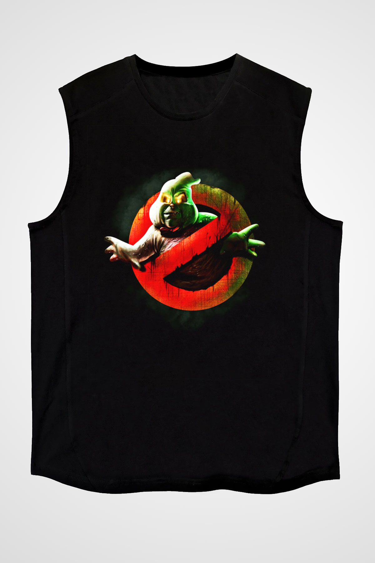 Ghostbusters Hayalet Avcıları Siyah Unisex Kolsuz Tişört