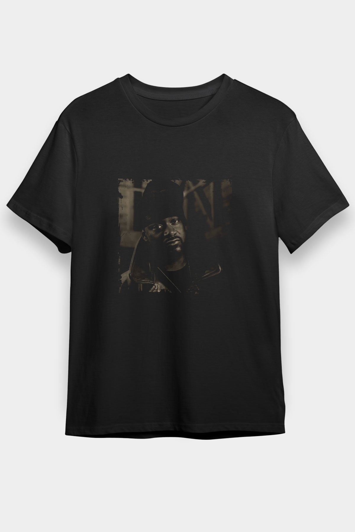 Ghostface Killah Baskılı Unisex Siyah Tişört