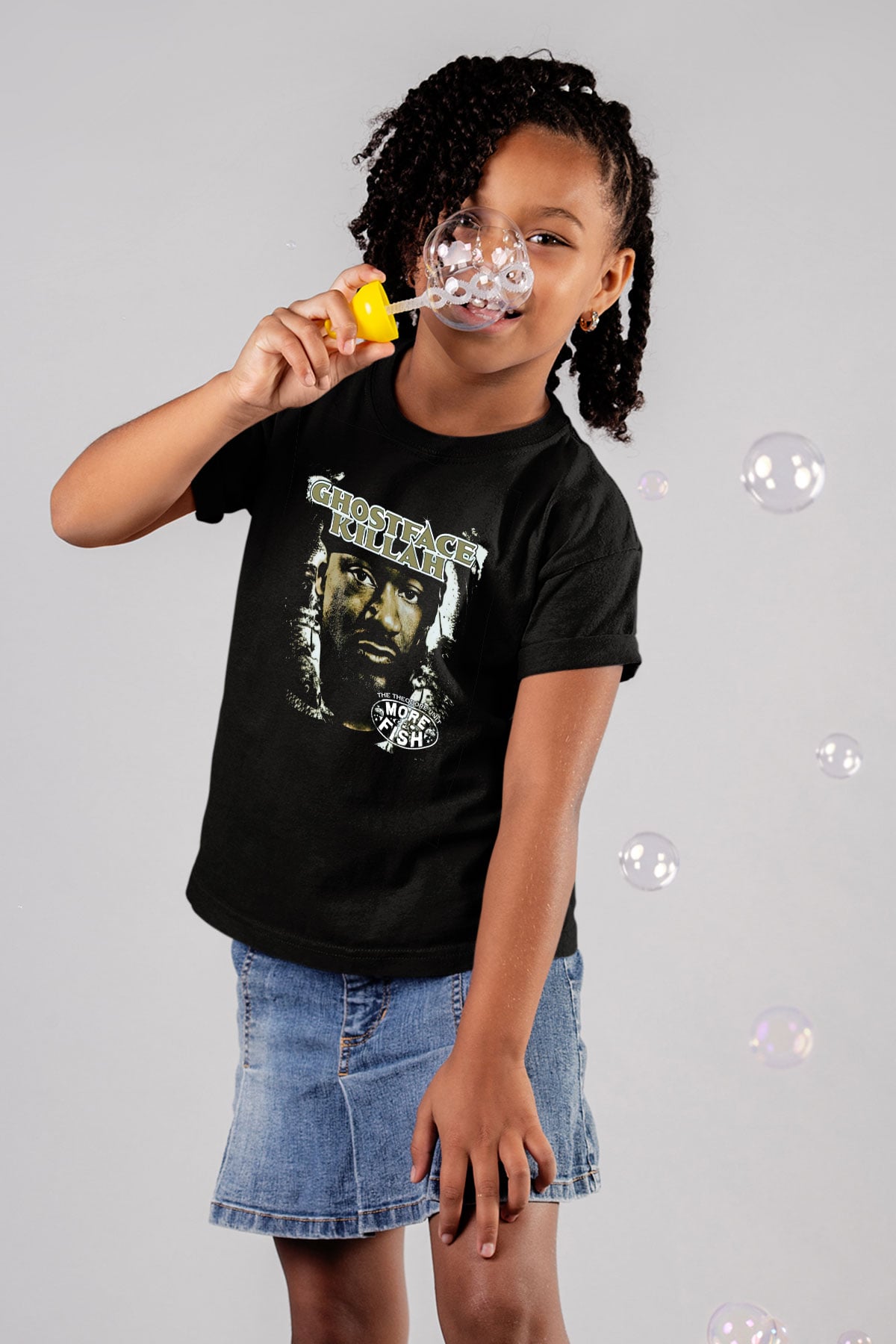 Ghostface Killah Siyah Unisex Çocuk Tişört