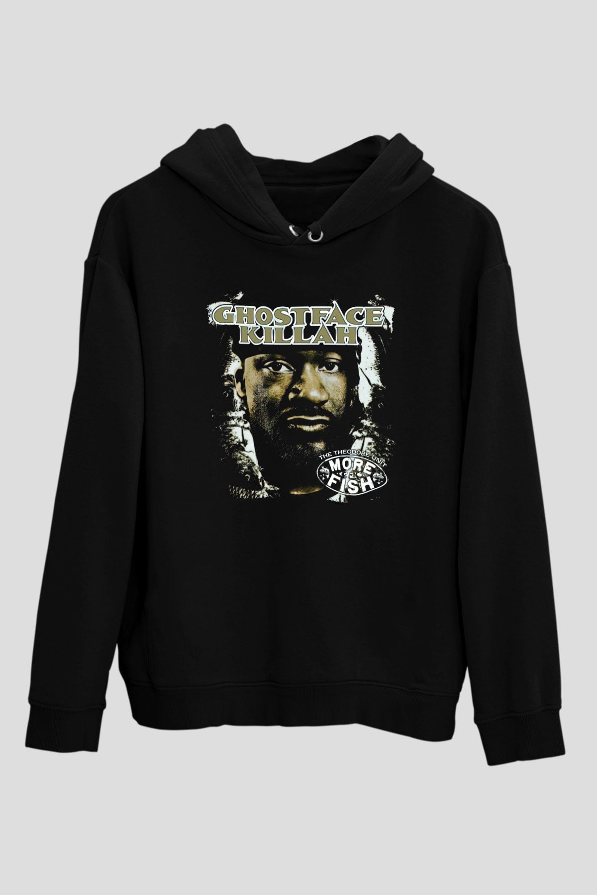 Ghostface Killah Siyah Unisex Kapüşonlu Sweatshirt