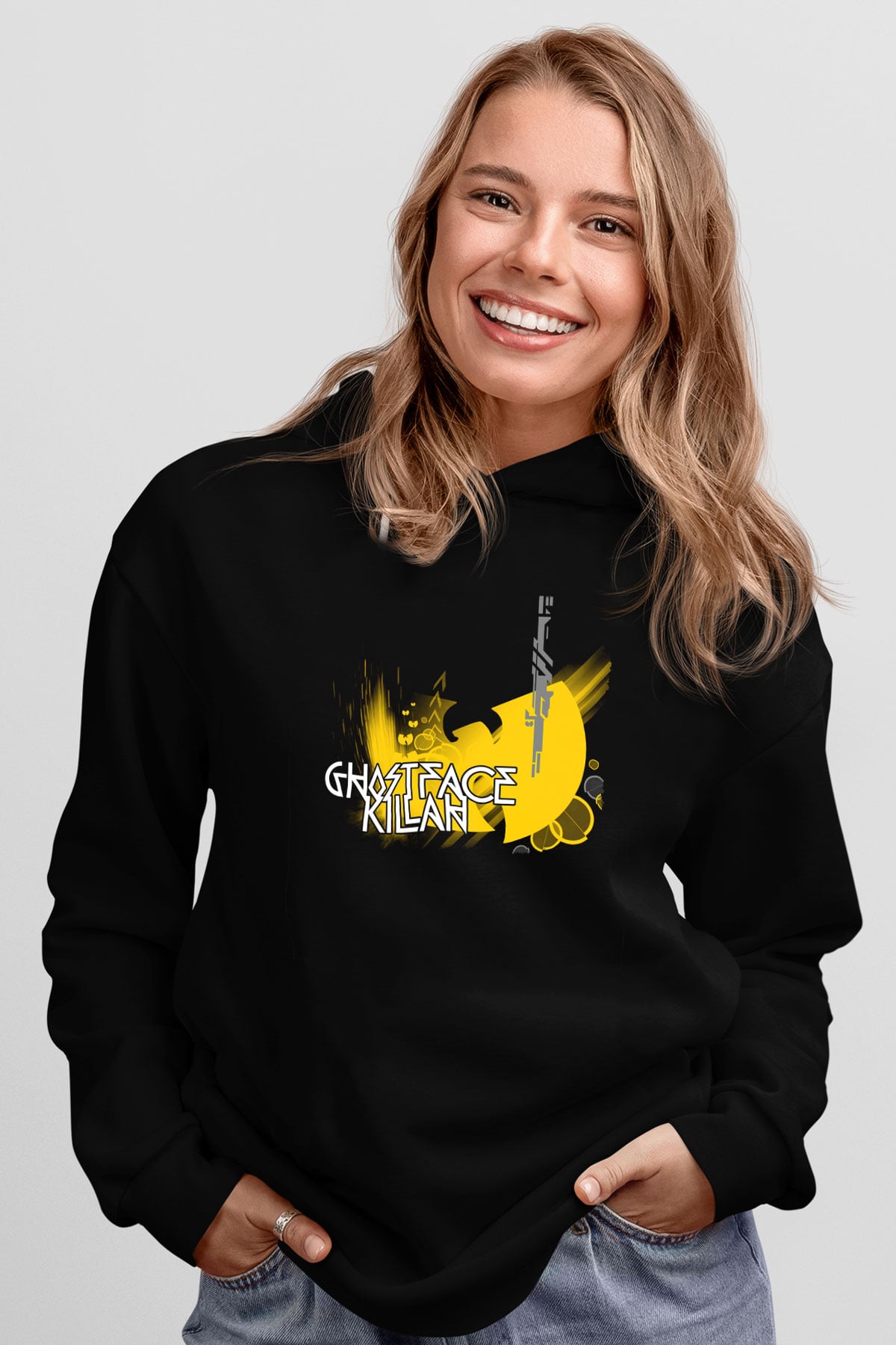 Ghostface Killah Siyah Unisex Kapüşonlu Sweatshirt