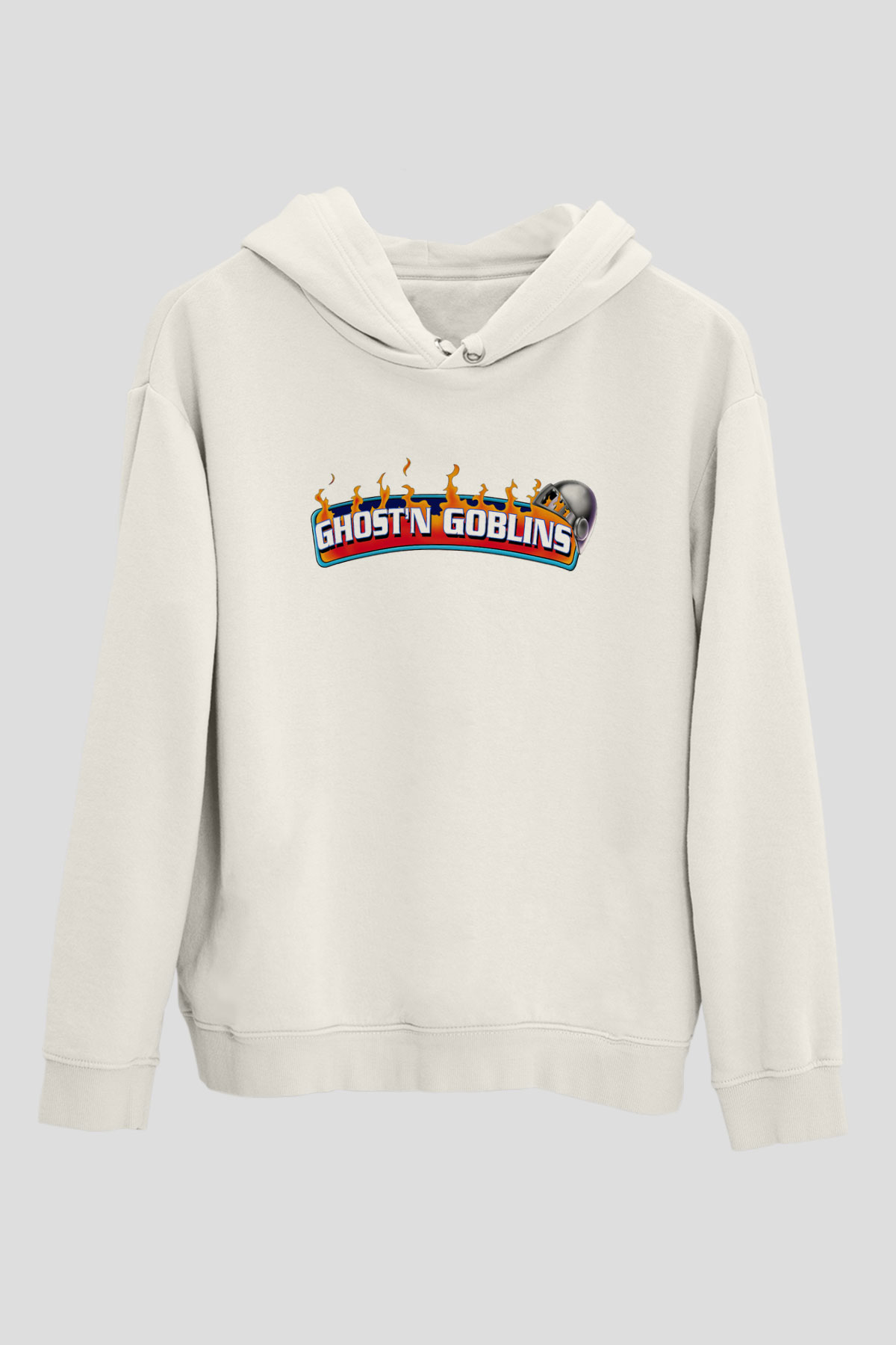 Ghosts 'n Goblins Beyaz Unisex Kapşonlu Sweatshirt