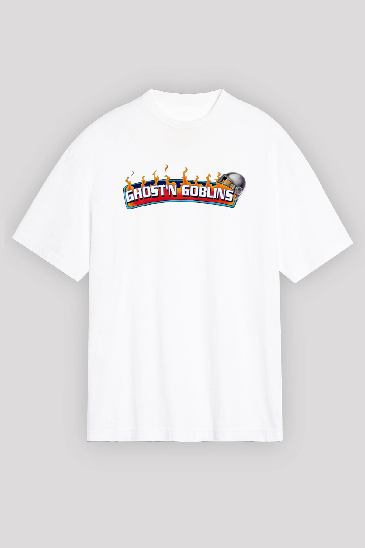 Ghosts 'n Goblins Beyaz Unisex Oversize Tişört T-Shirt