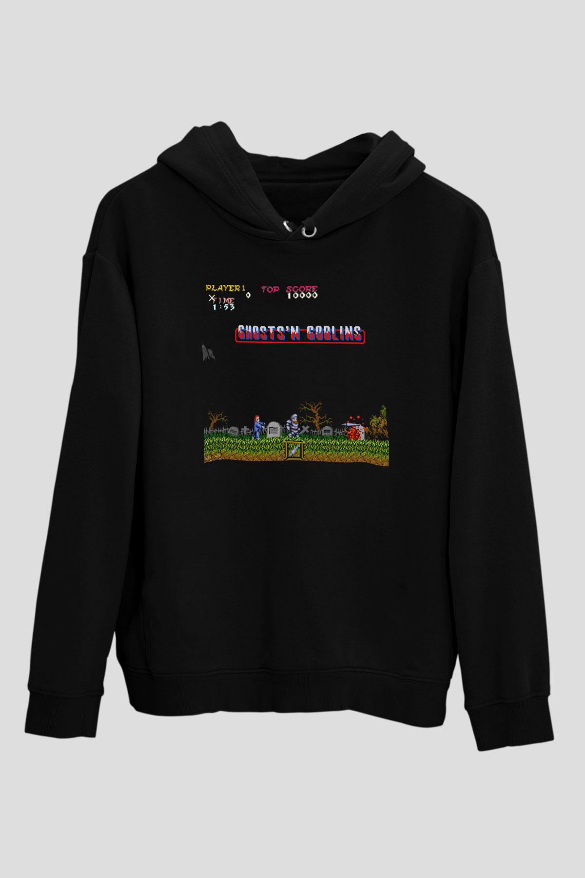 Ghosts 'n Goblins Siyah Unisex Hoodie