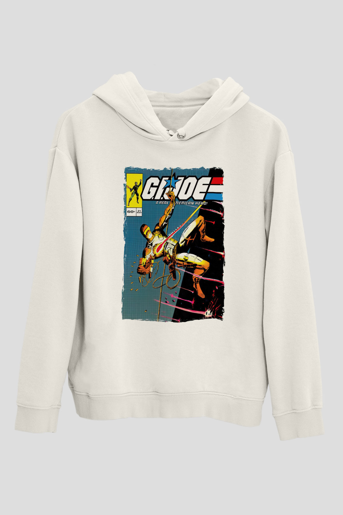 GI JOE Beyaz Unisex Hoodie