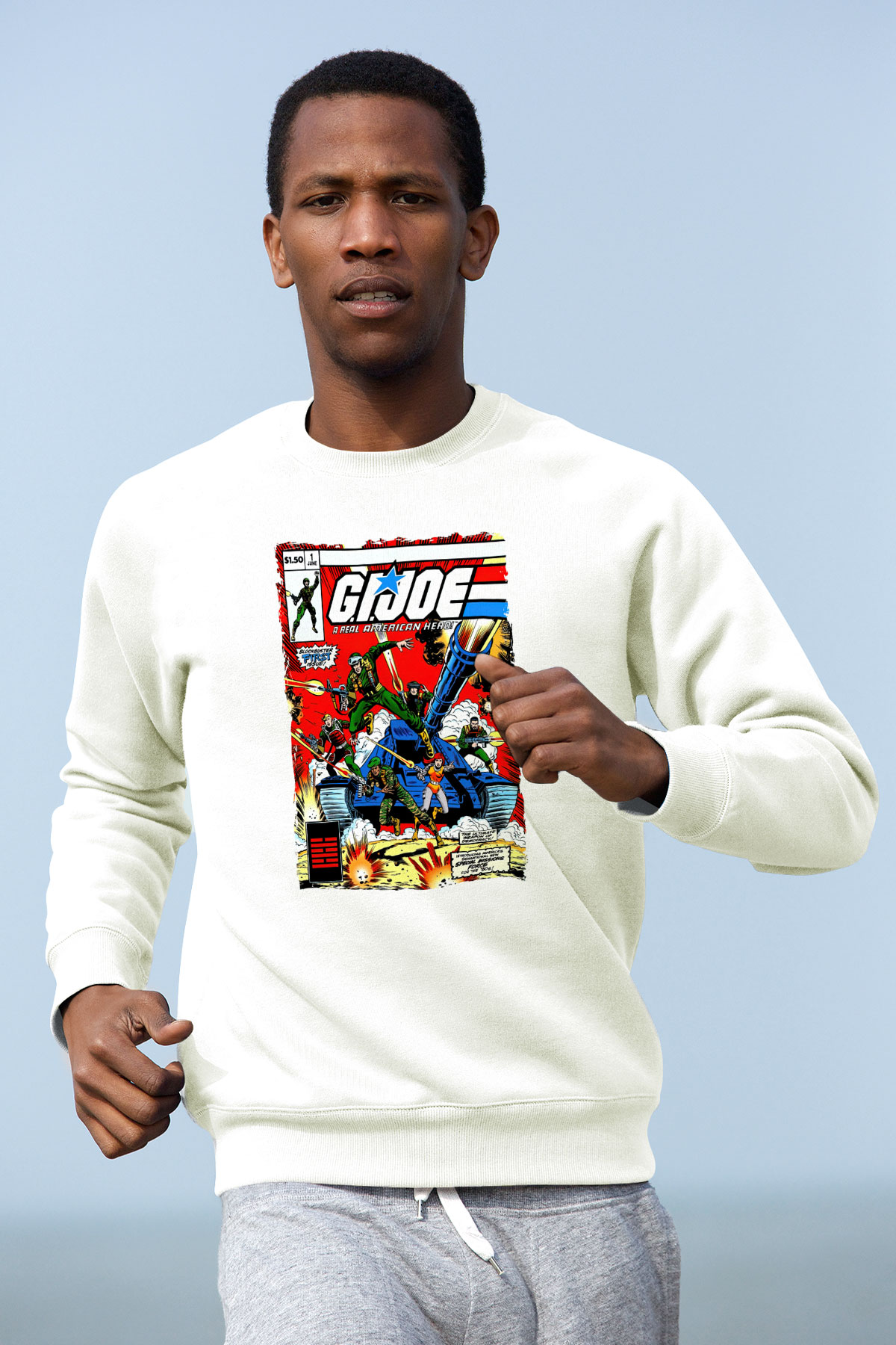 GI JOE Beyaz Unisex  Sweatshirt
