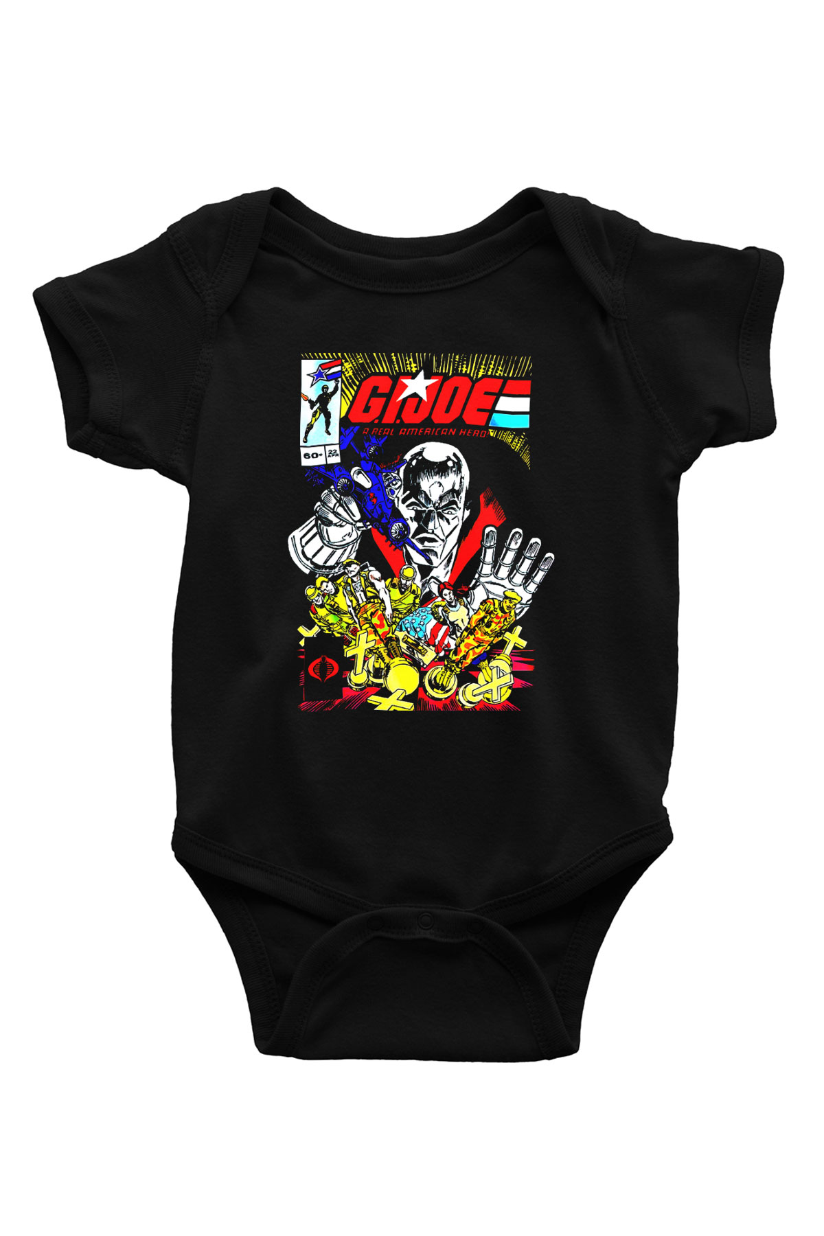 GI JOE Siyah Bebek Body - Zıbın