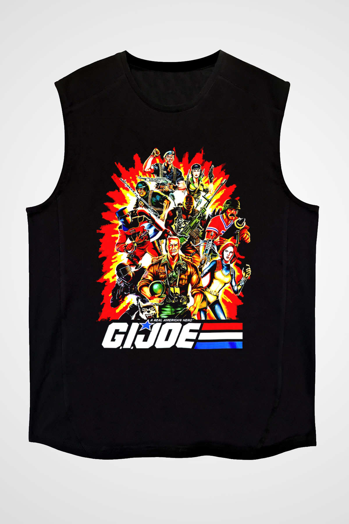 GI JOE Siyah Unisex  Kolsuz Tişört