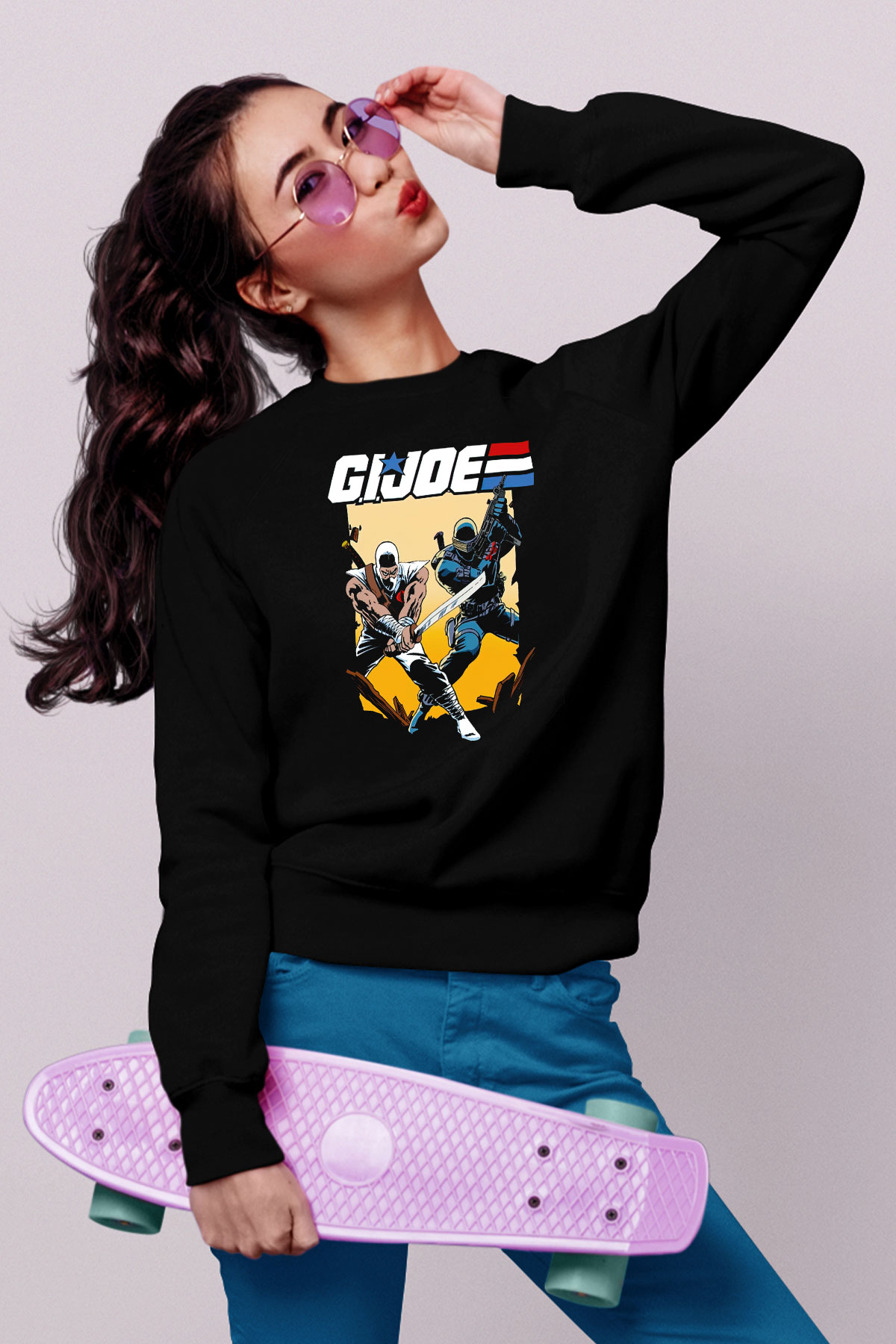 GI JOE Siyah Unisex  Sweatshirt