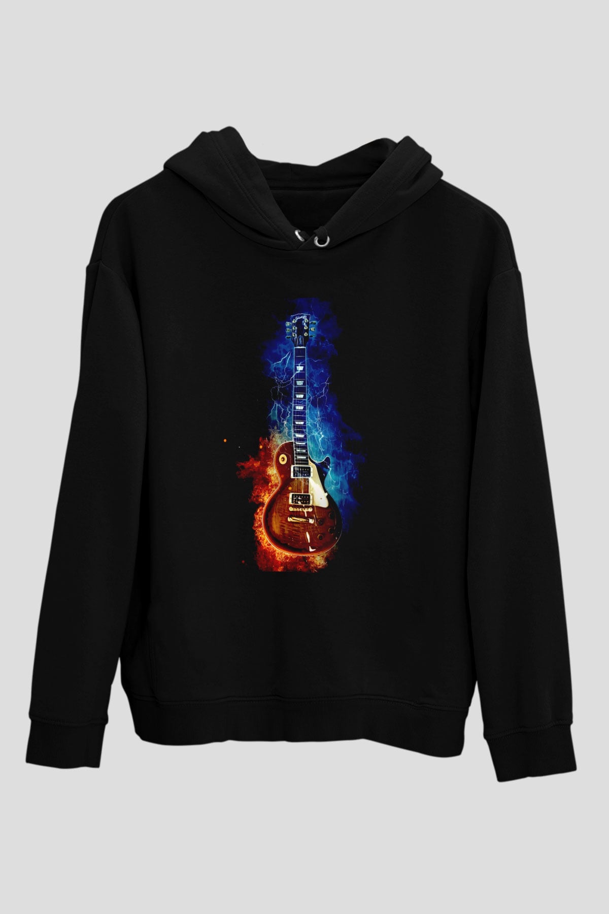 Gibson GitarSiyah  Unisex Hoodie