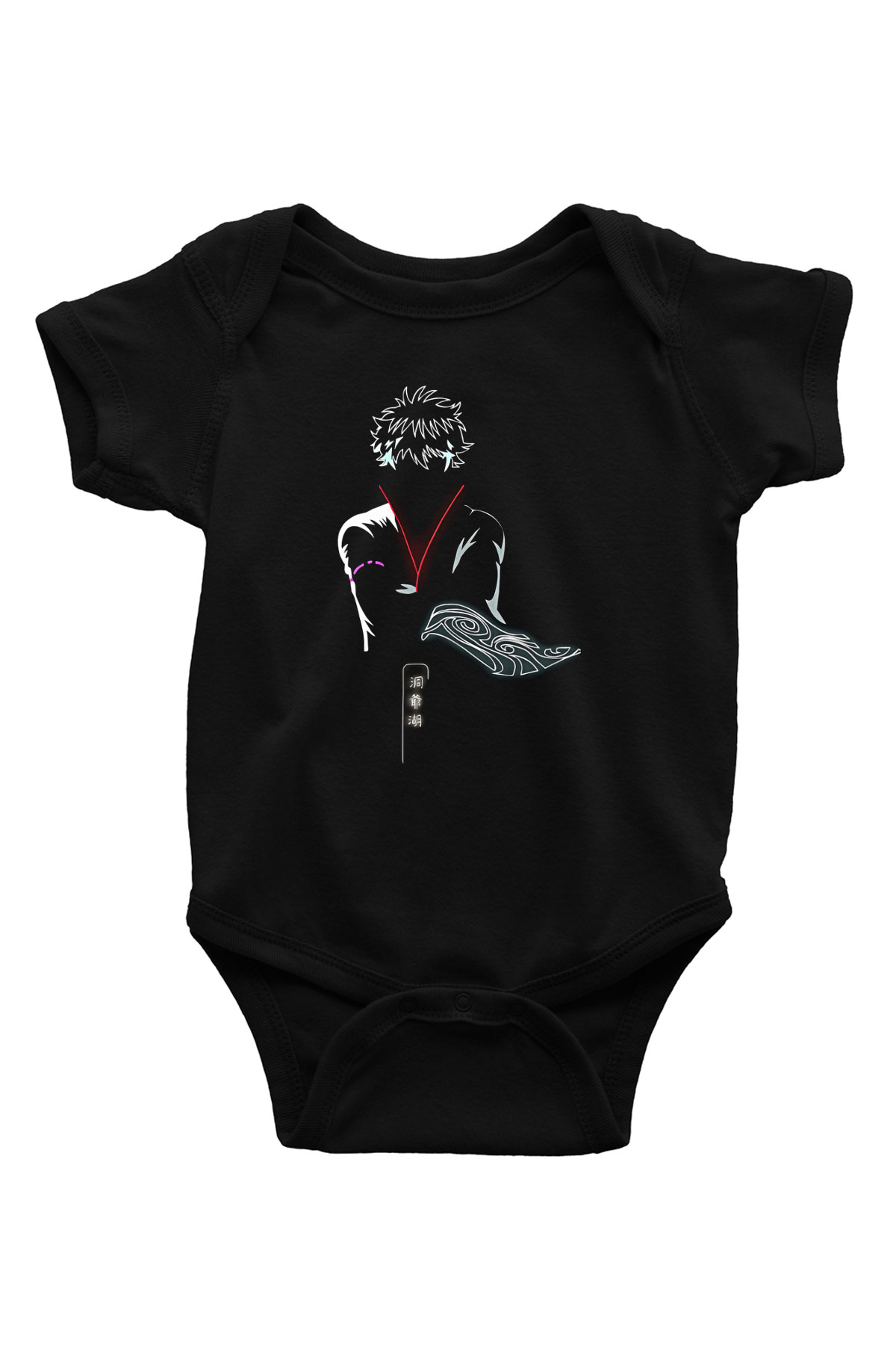 Gintama Baskılı Unisex Siyah Bebek Body - Zıbın