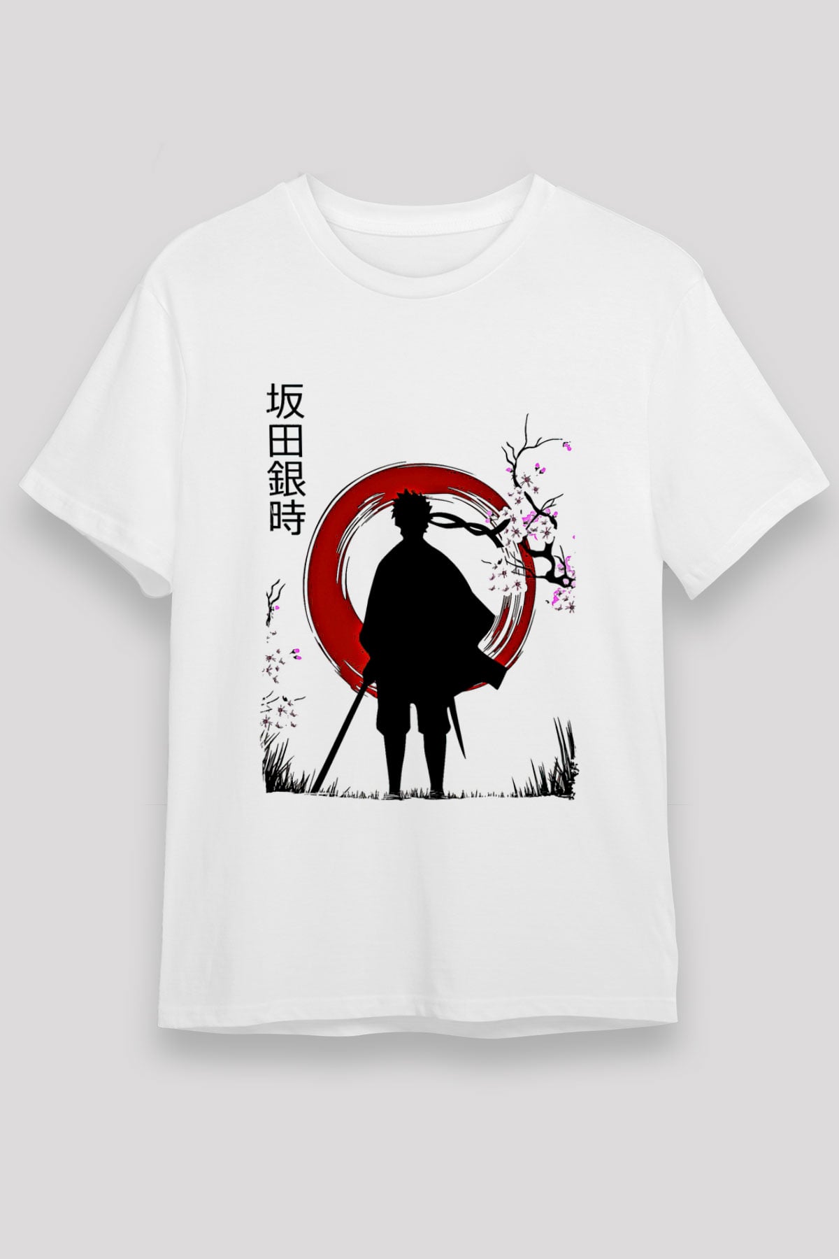 Gintama Unisex Baskılı Beyaz Tişört - Tshirt
