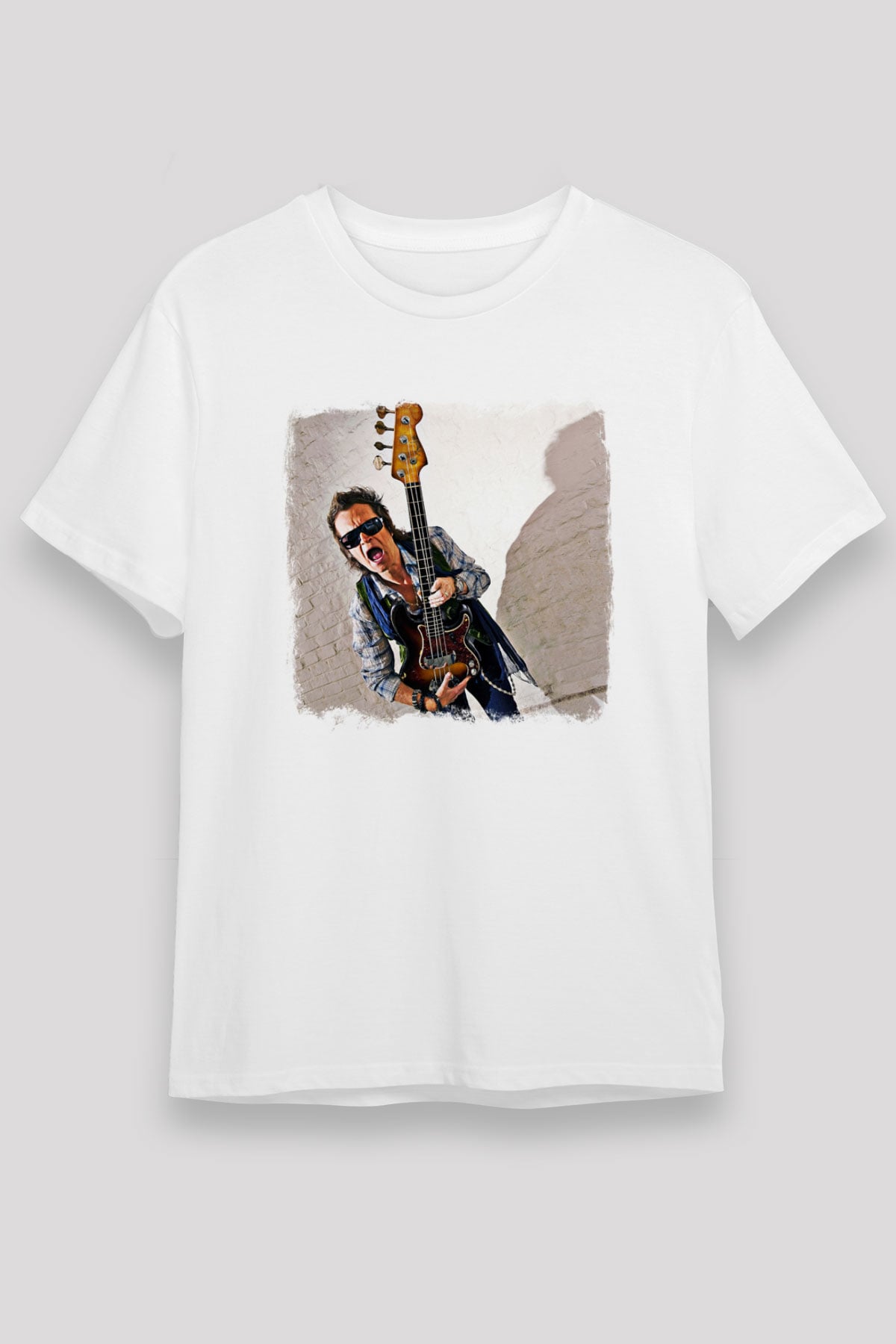 Glenn Hughes Baskılı Unisex Beyaz Tişört