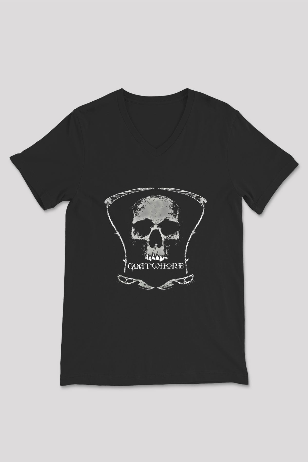 Goatwhore Baskılı Unisex Siyah V Yaka Tişört