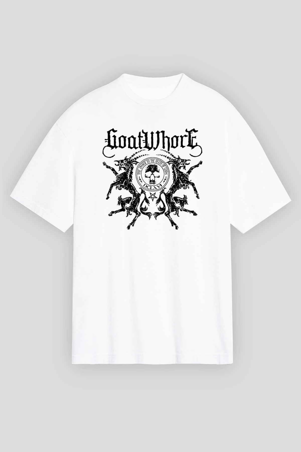 Goatwhore Beyaz Unisex Oversize Tişört T-Shirt