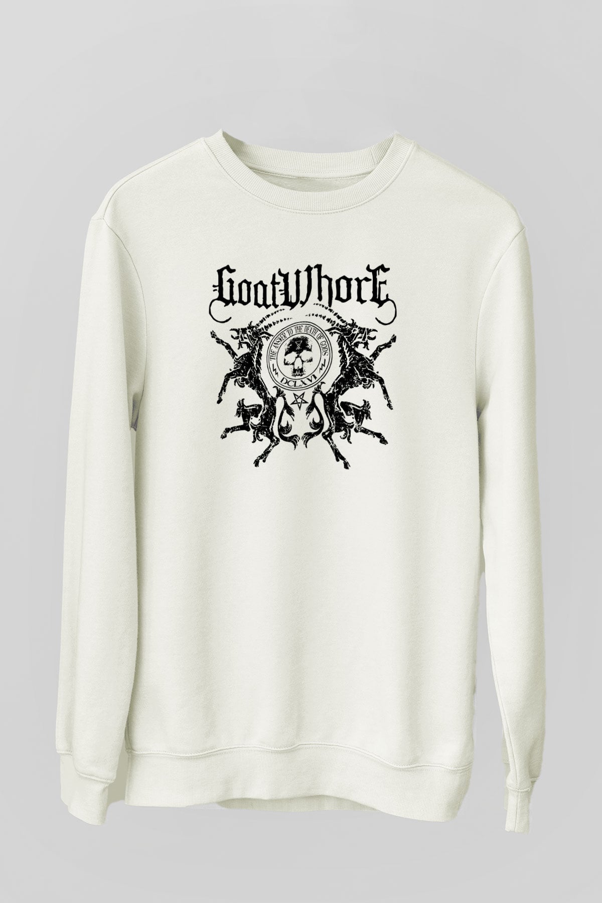 Goatwhore Beyaz Unisex Sweatshirt
