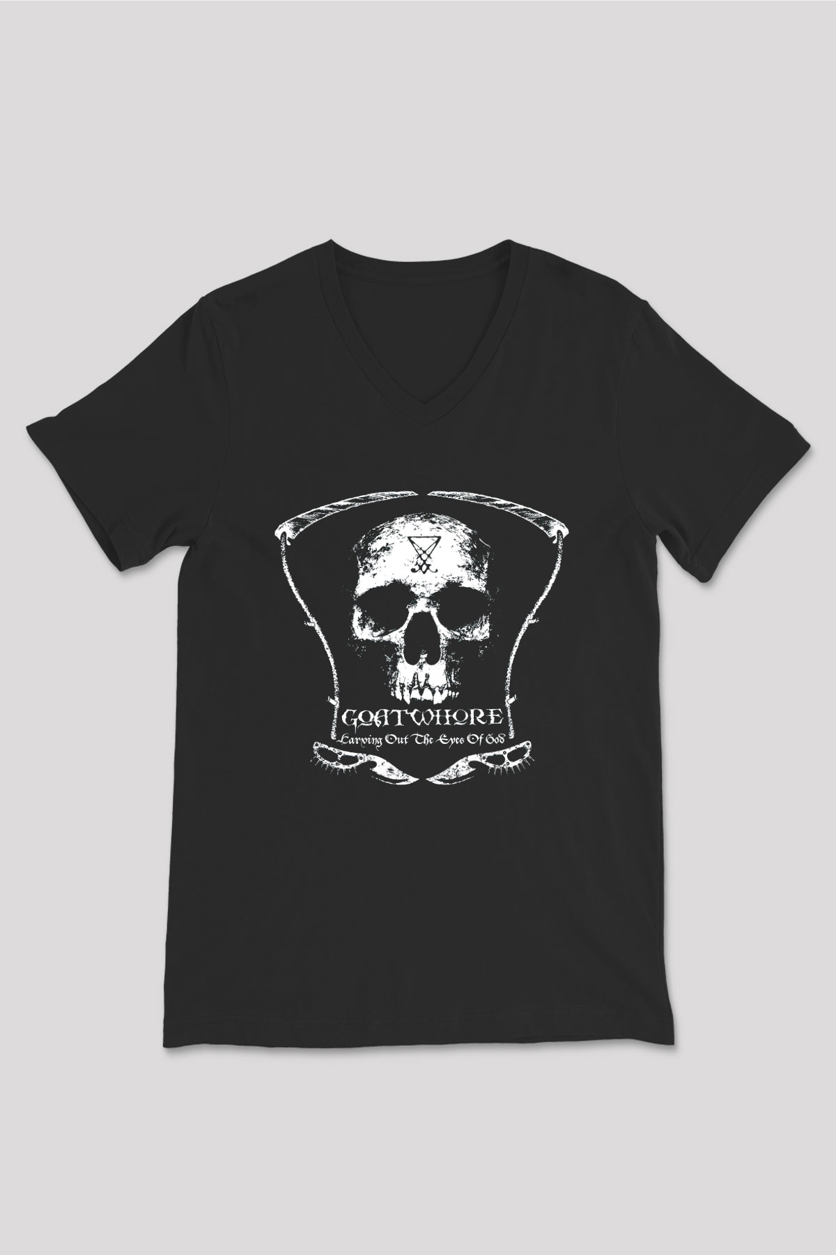 Goatwhore Siyah Unisex V Yaka Tişört T-Shirt