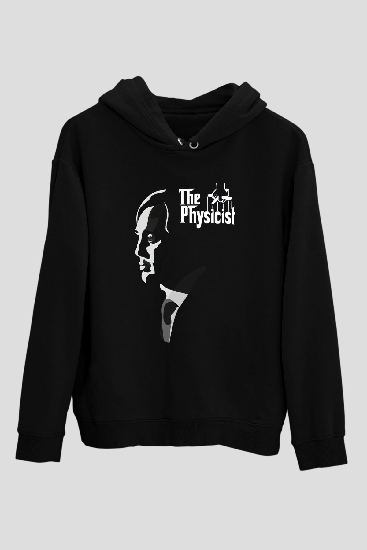 God Father Fizik Baskılı Unisex Siyah Hoodie