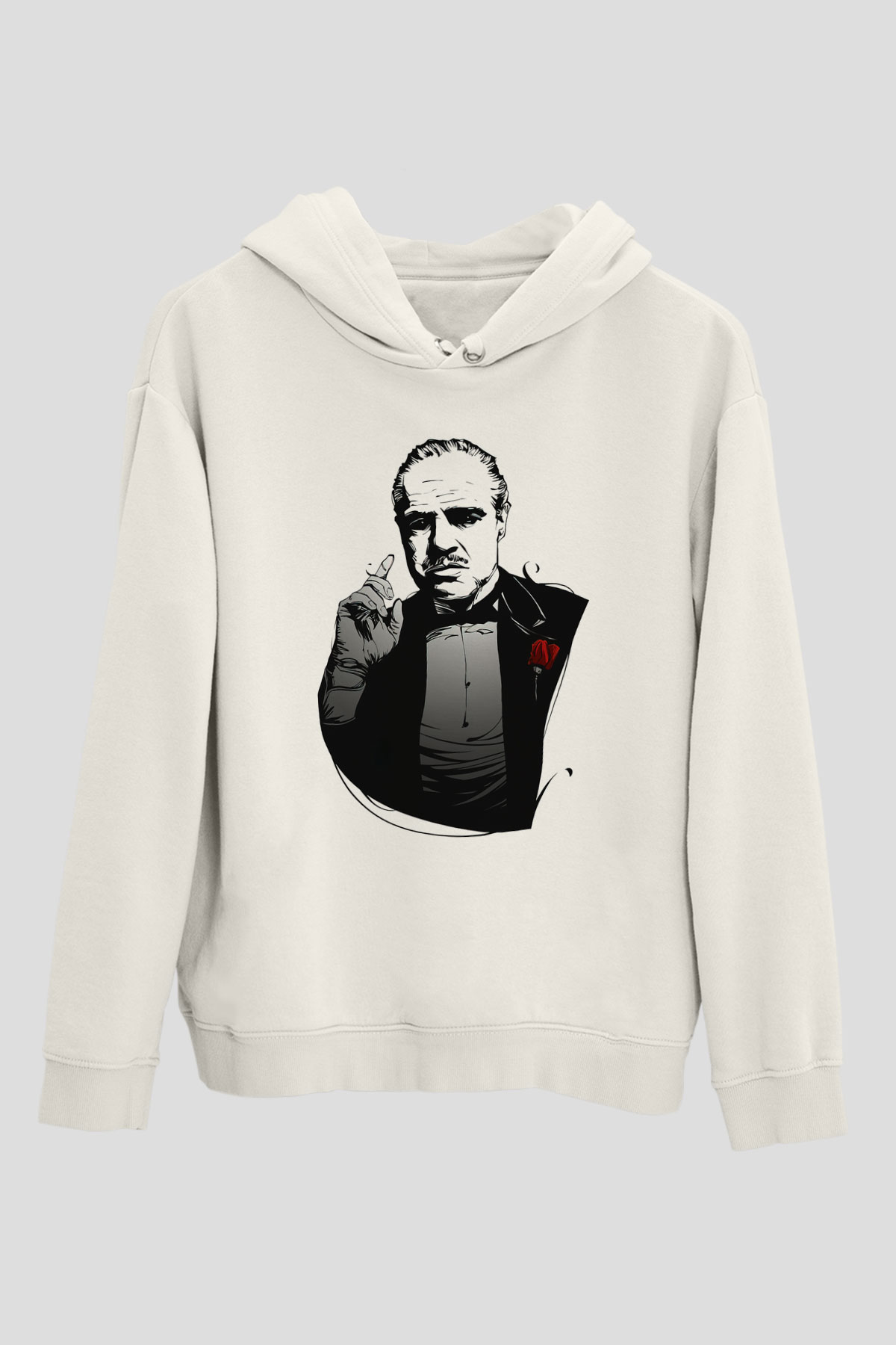 Godfather Beyaz Unisex Hoodie