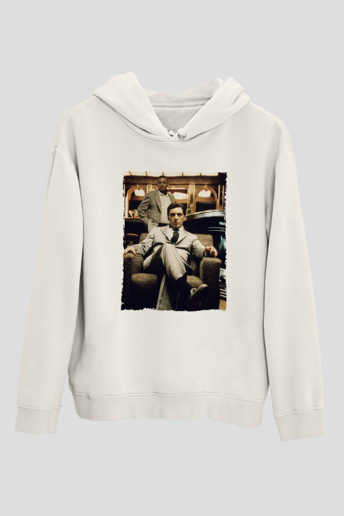 Godfather Beyaz Unisex Hoodie