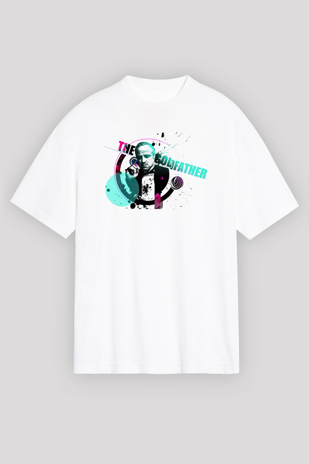 Godfather Beyaz Unisex Oversize Tişört T-Shirt