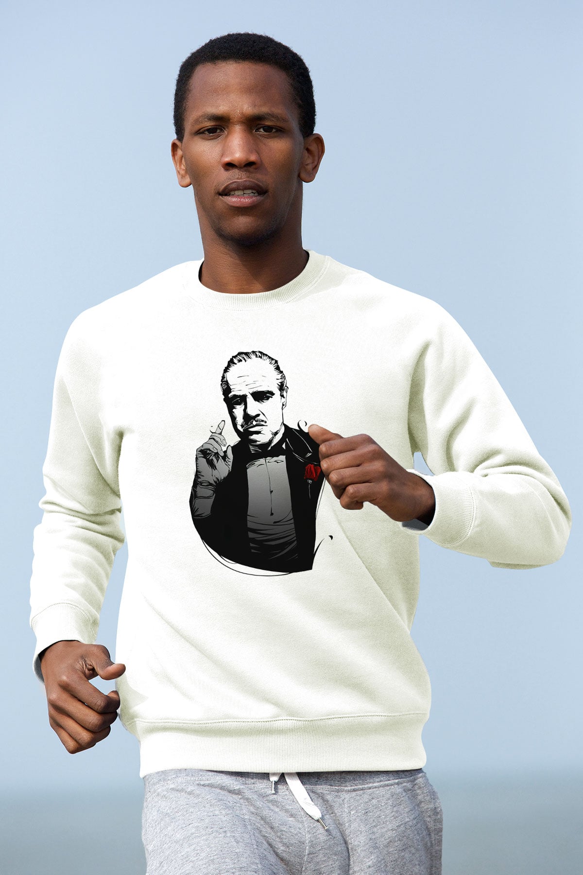 Godfather Beyaz Unisex Sweatshirt