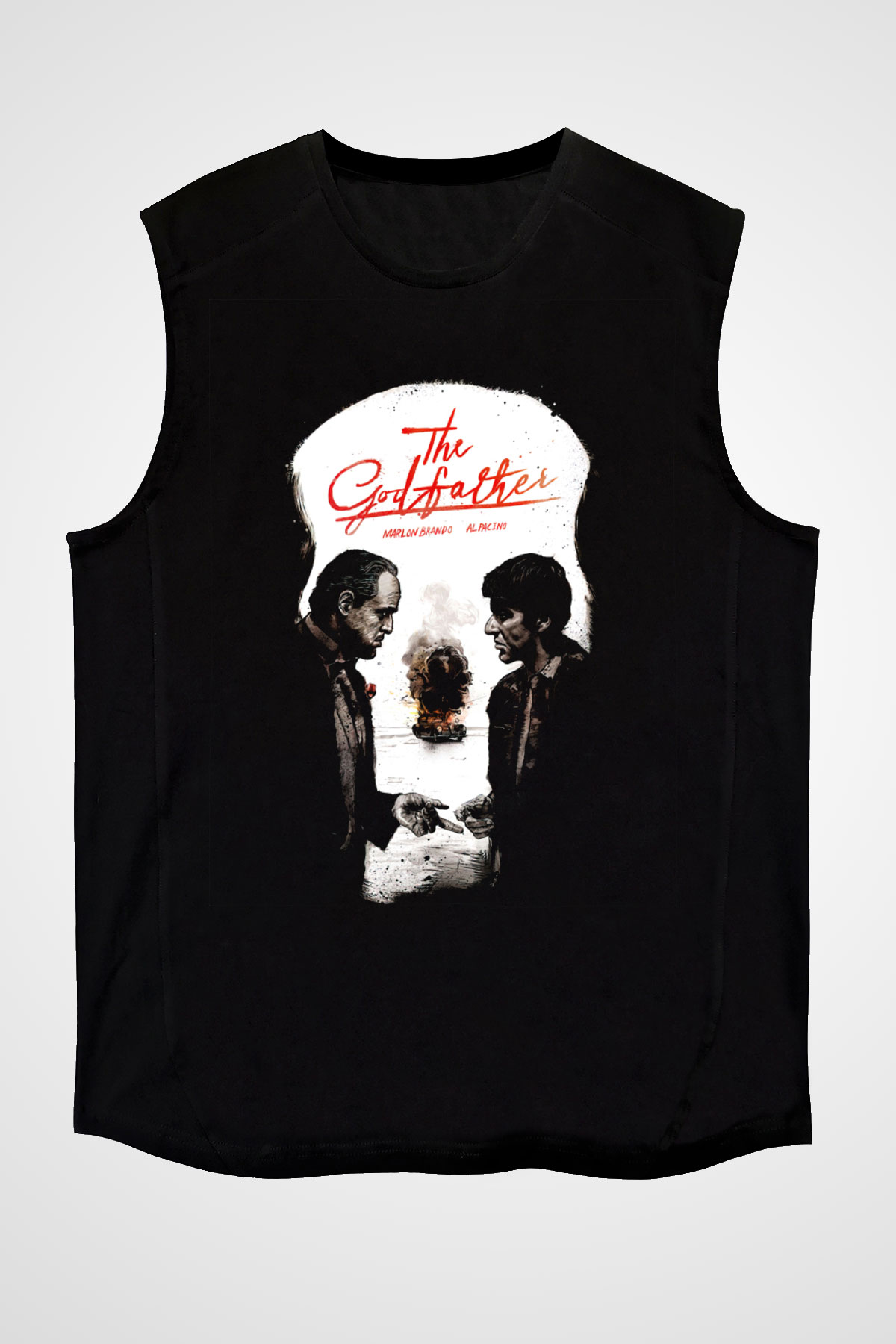 Godfather Siyah Unisex Kolsuz Tişört