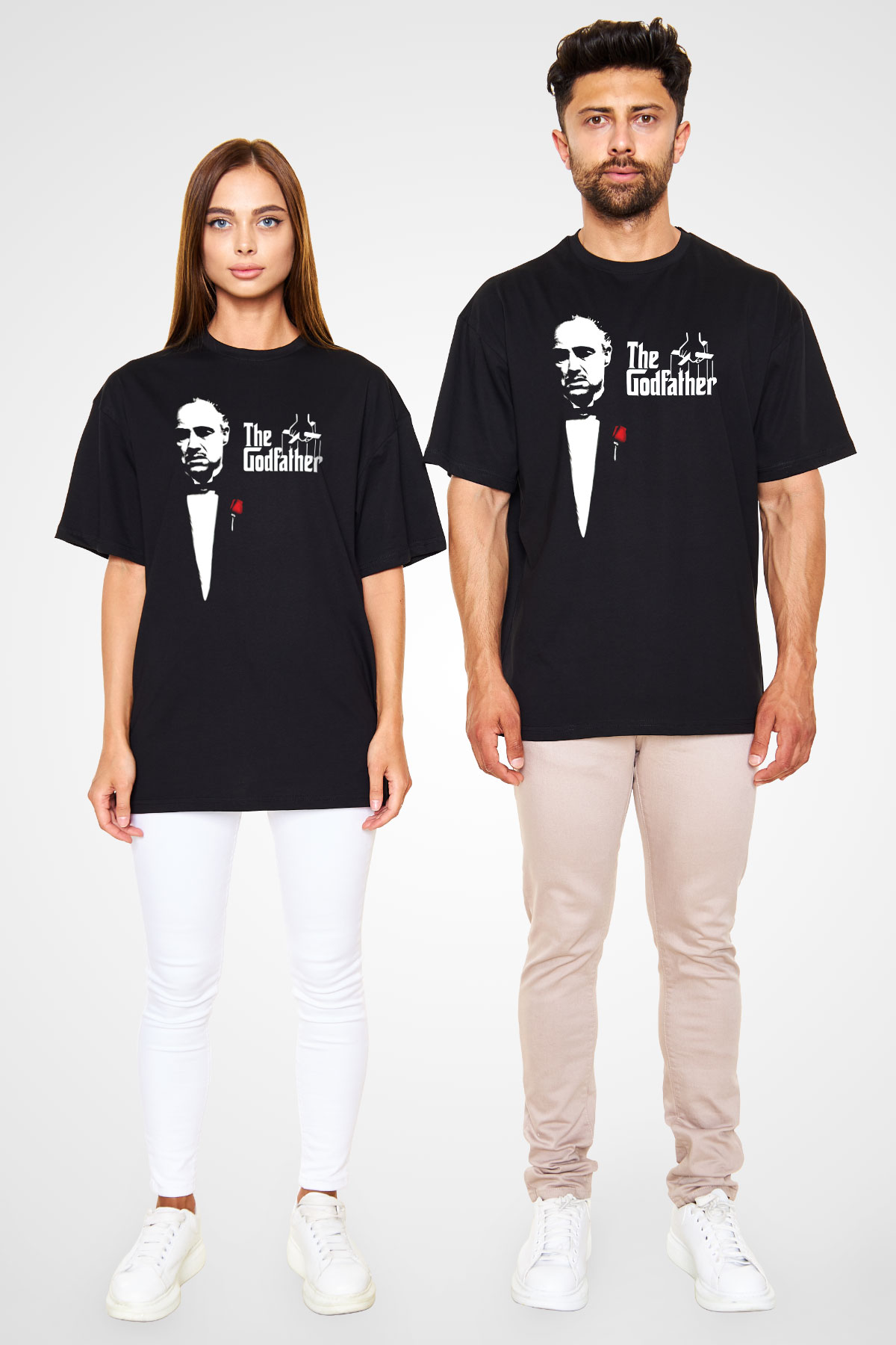Godfather Siyah Unisex Oversize Tişört T-Shirt