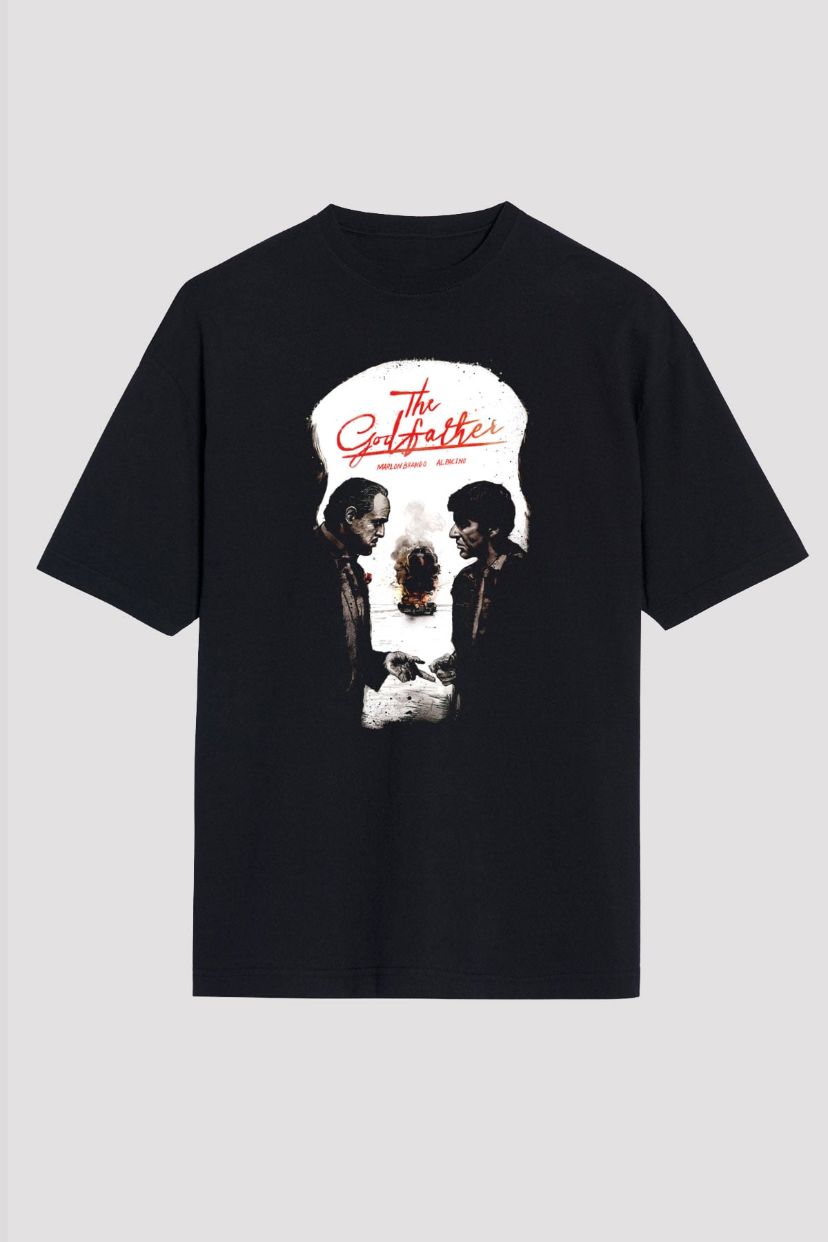 Godfather Siyah Unisex Oversize Tişört T-Shirt