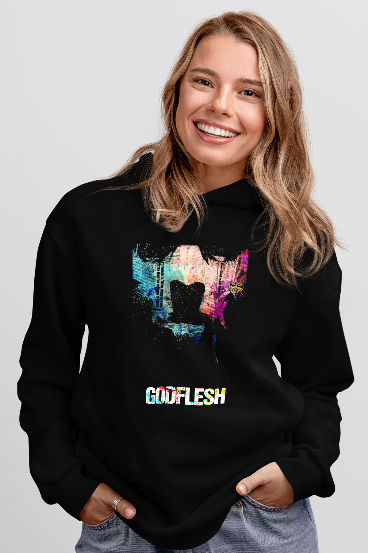 Godflesh Siyah Unisex Hoodie