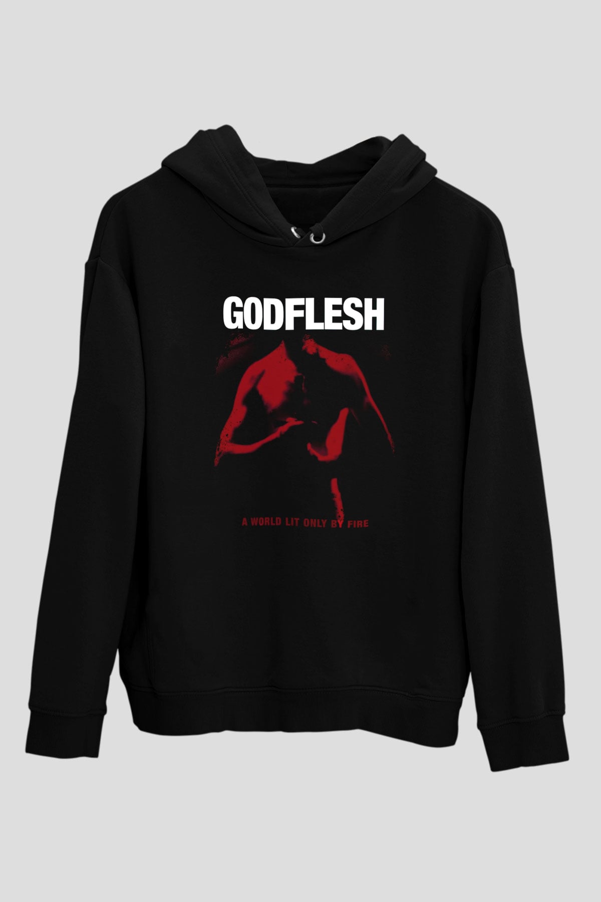Godflesh Siyah Unisex Kapüşonlu Sweatshirt