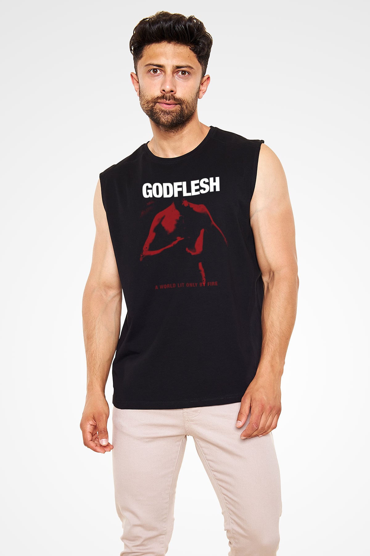 Godflesh Siyah Unisex Kolsuz Tişört