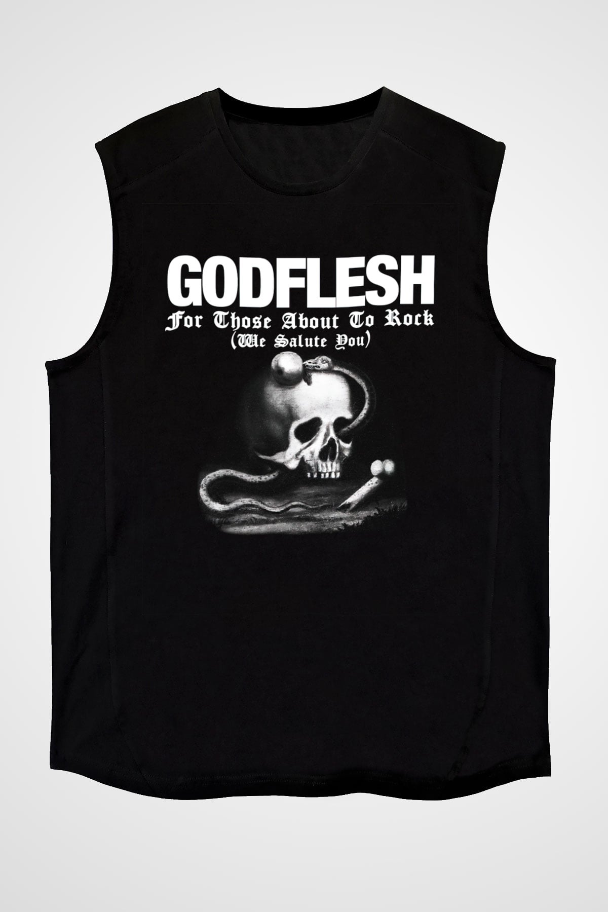 Godflesh Siyah Unisex Kolsuz Tişört