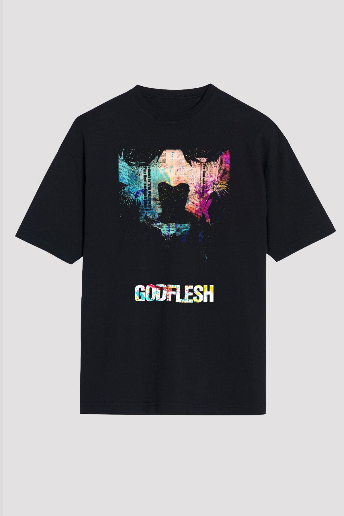 Godflesh Siyah Unisex Oversize Tişört T-Shirt