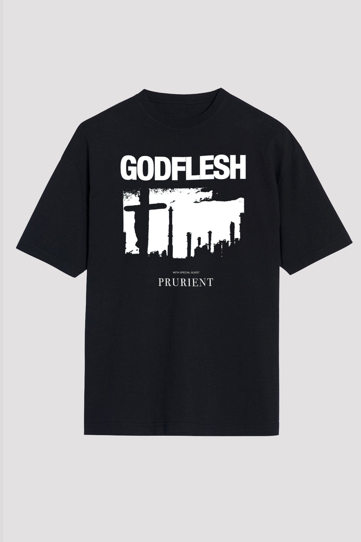 Godflesh Siyah Unisex Oversize Tişört T-Shirt