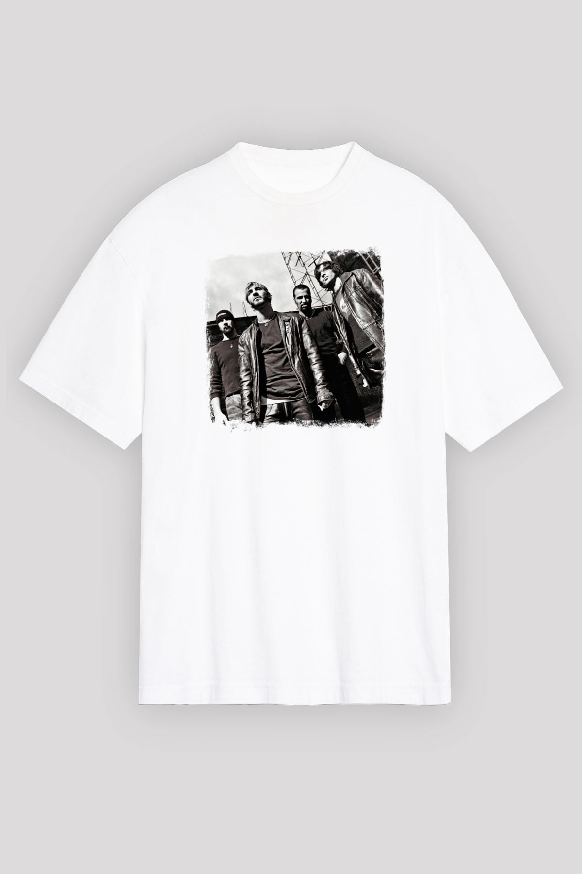 Godsmack Baskılı Unisex Beyaz Oversize Tişört