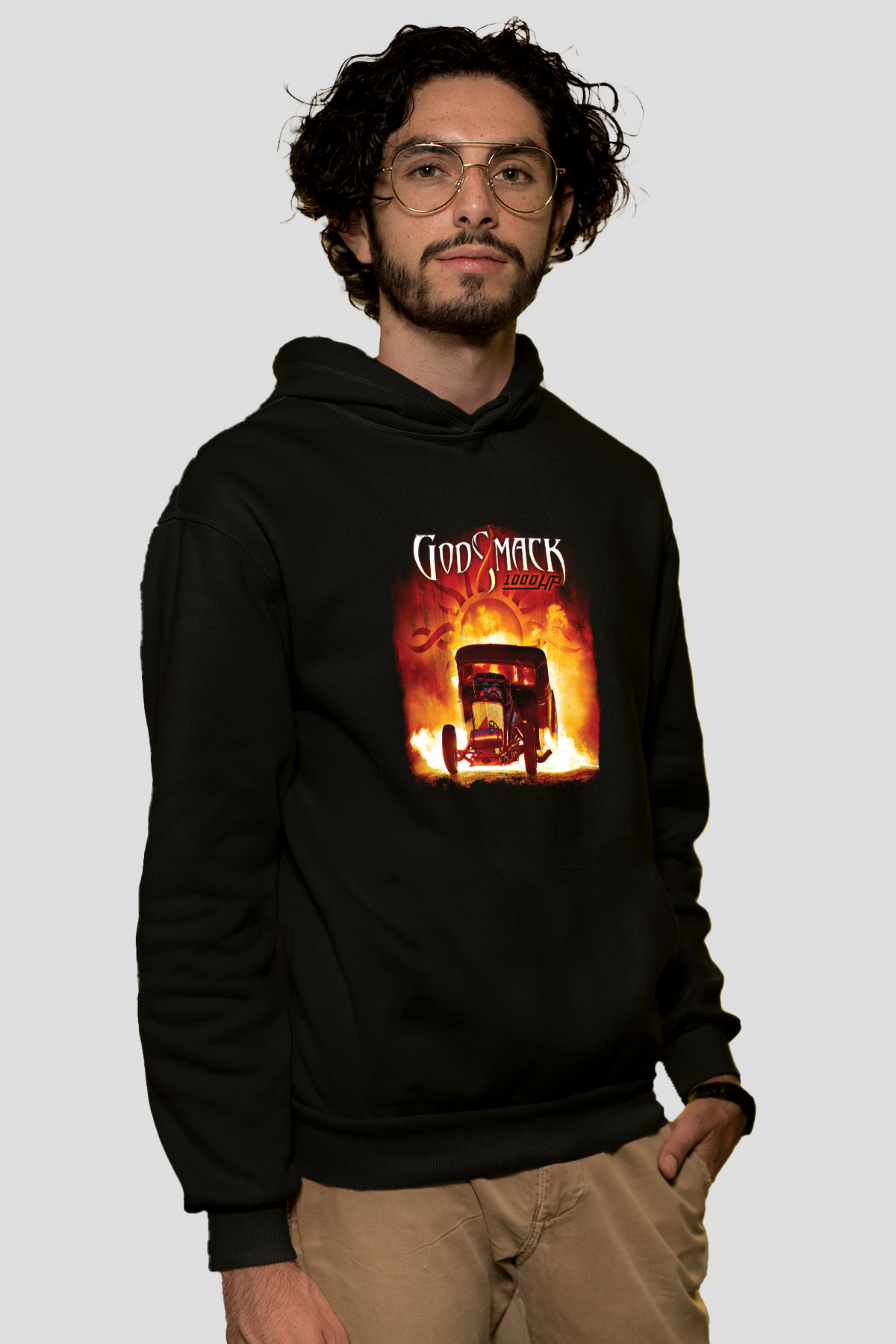 Godsmack Baskılı Unisex Siyah Hoodie