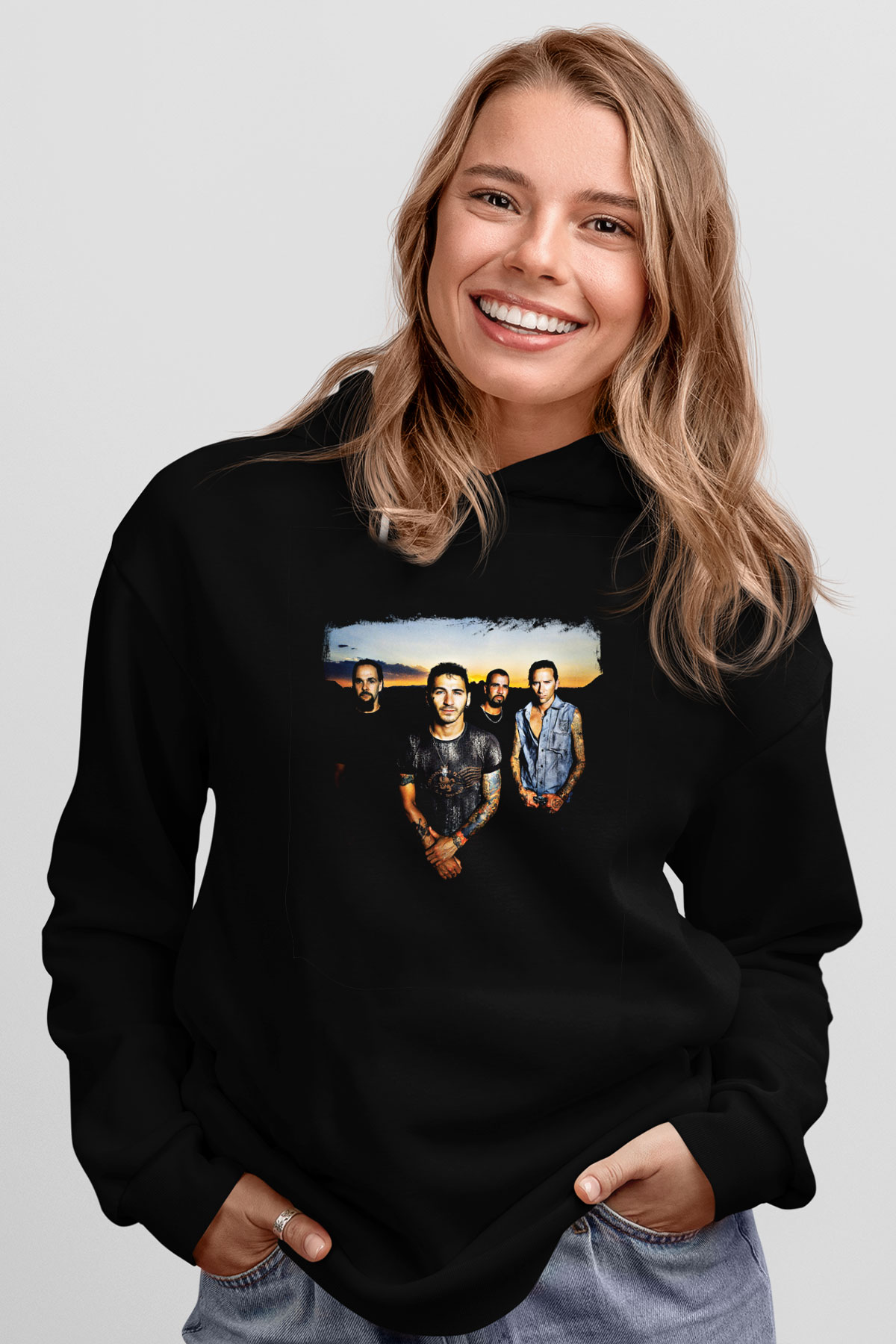 Godsmack Baskılı Unisex Siyah Hoodie