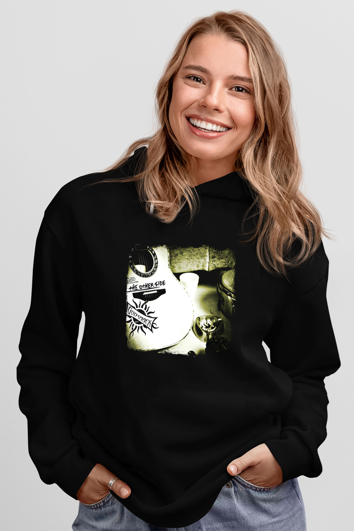 Godsmack Baskılı Unisex Siyah Hoodie