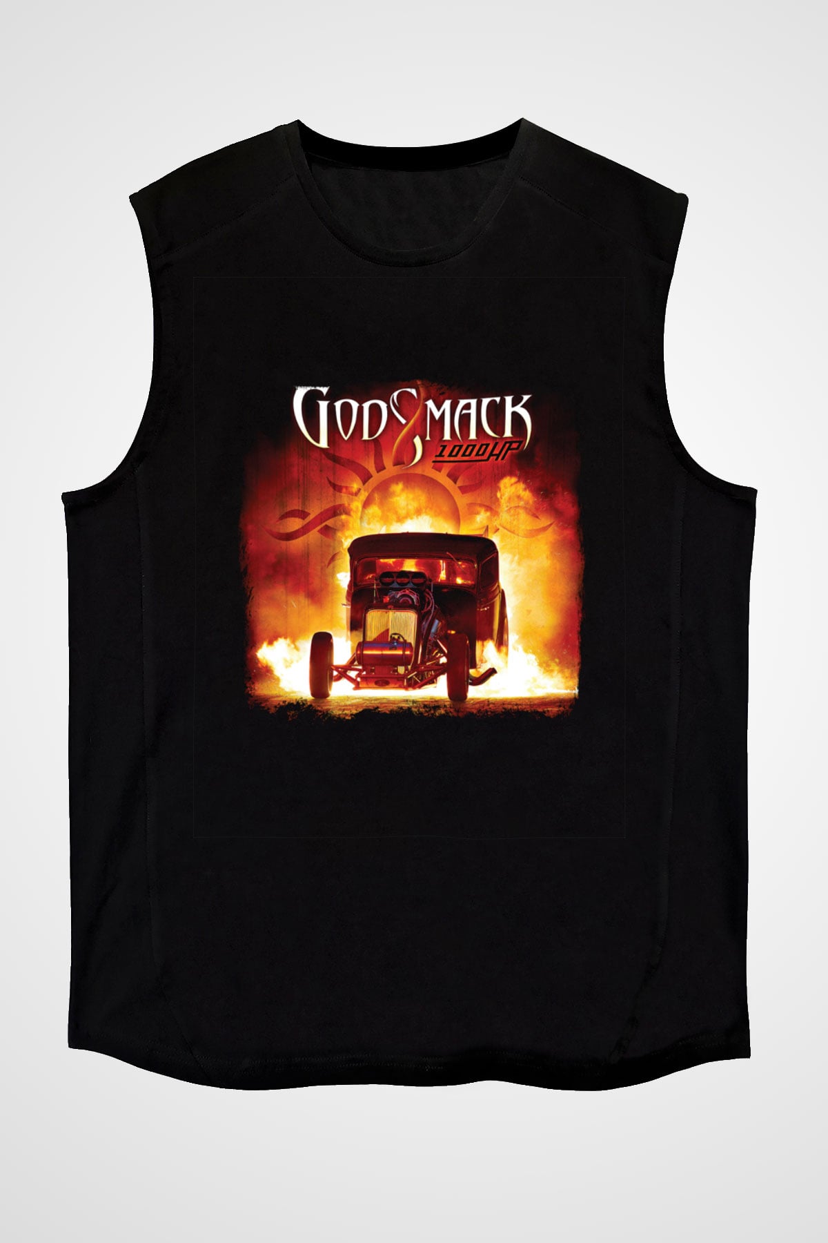Godsmack Baskılı Unisex Siyah Kolsuz Tişört