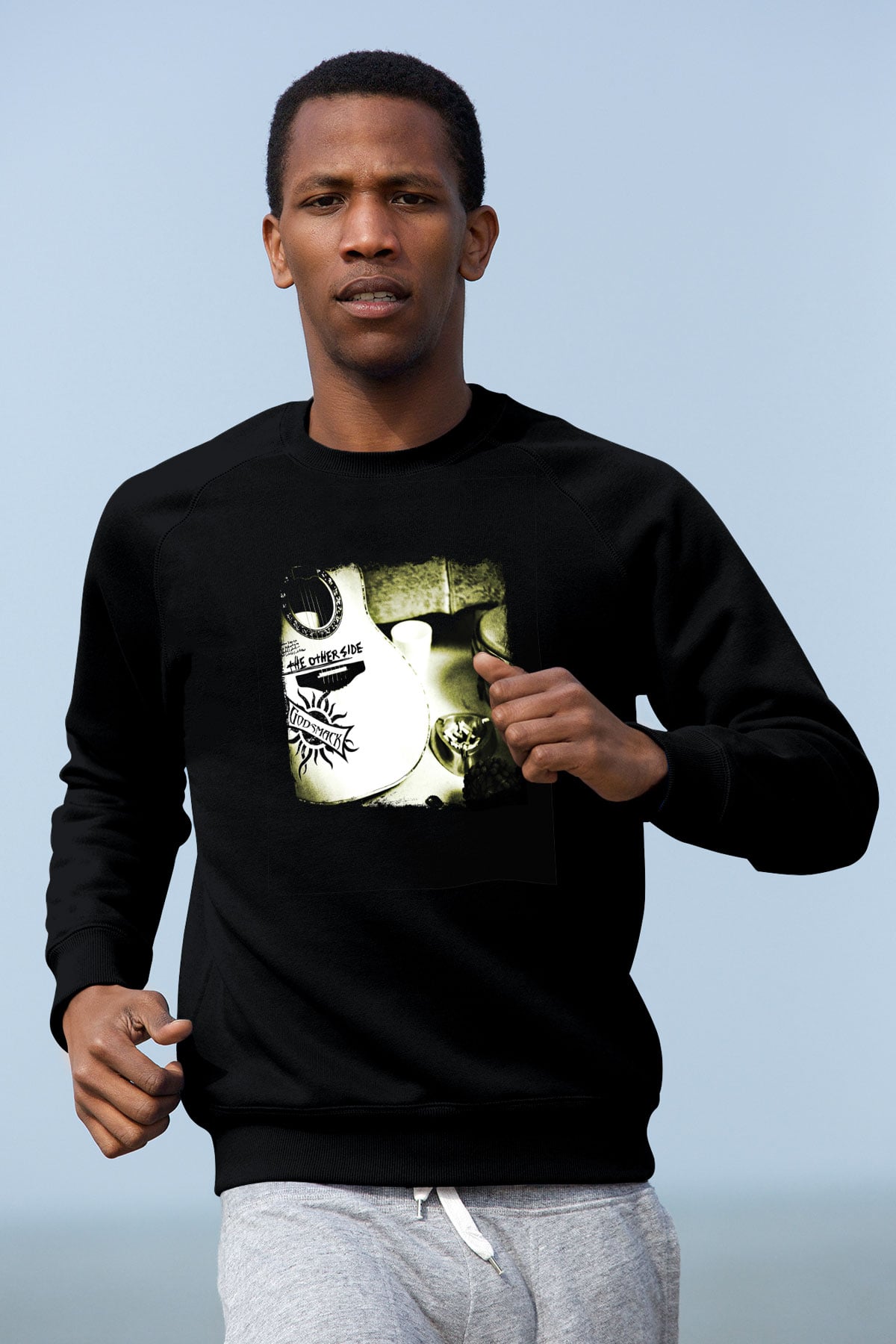 Godsmack Baskılı Unisex Siyah Sweatshirt