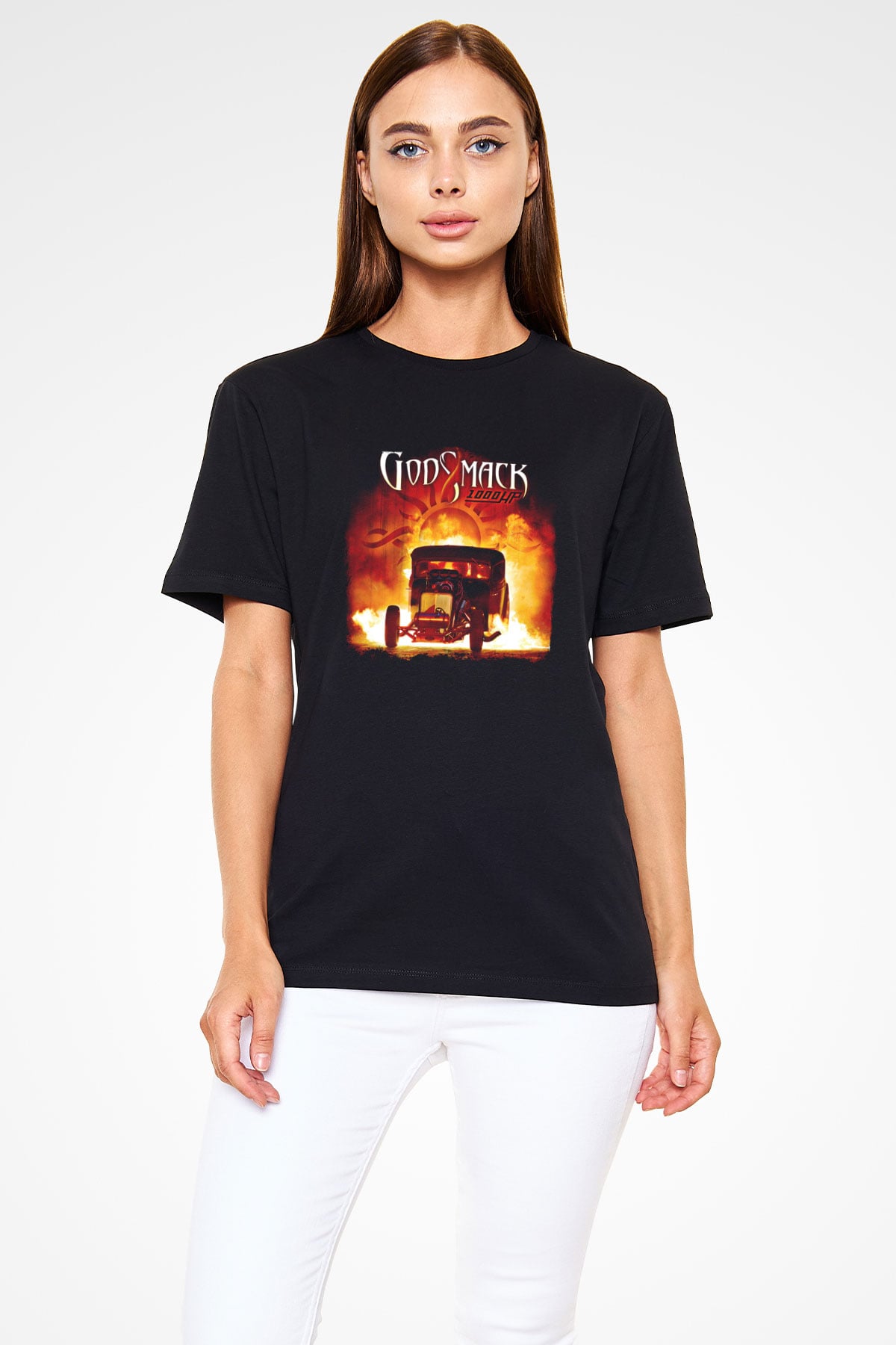 Godsmack Baskılı Unisex Siyah Tişört