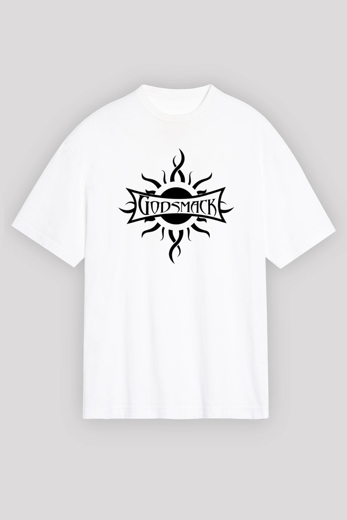 Godsmack Beyaz Unisex Oversize Tişört T-Shirt