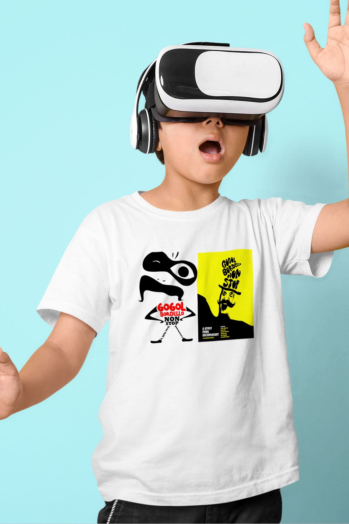 Gogol Bordello Baskılı Beyaz Unisex Çocuk Tişört