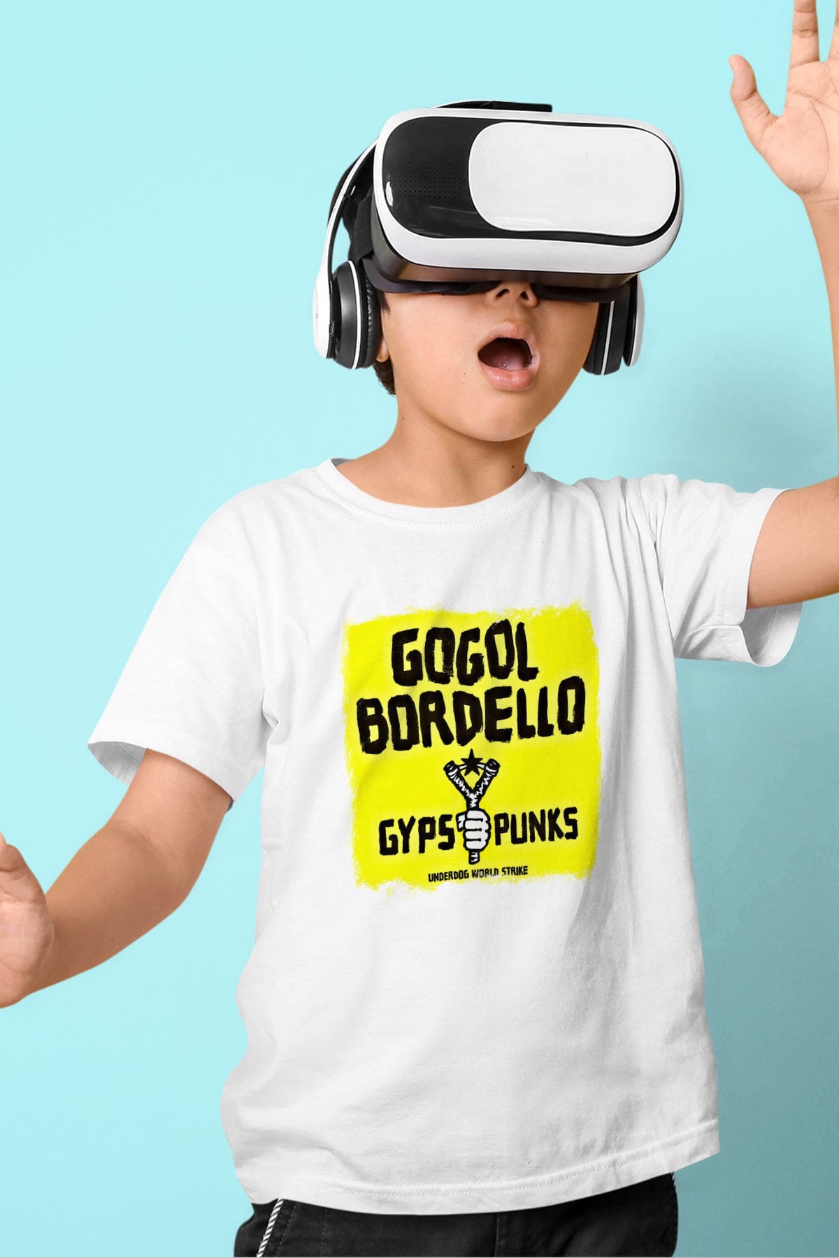 Gogol Bordello Baskılı Unisex Beyaz Çocuk Tişört