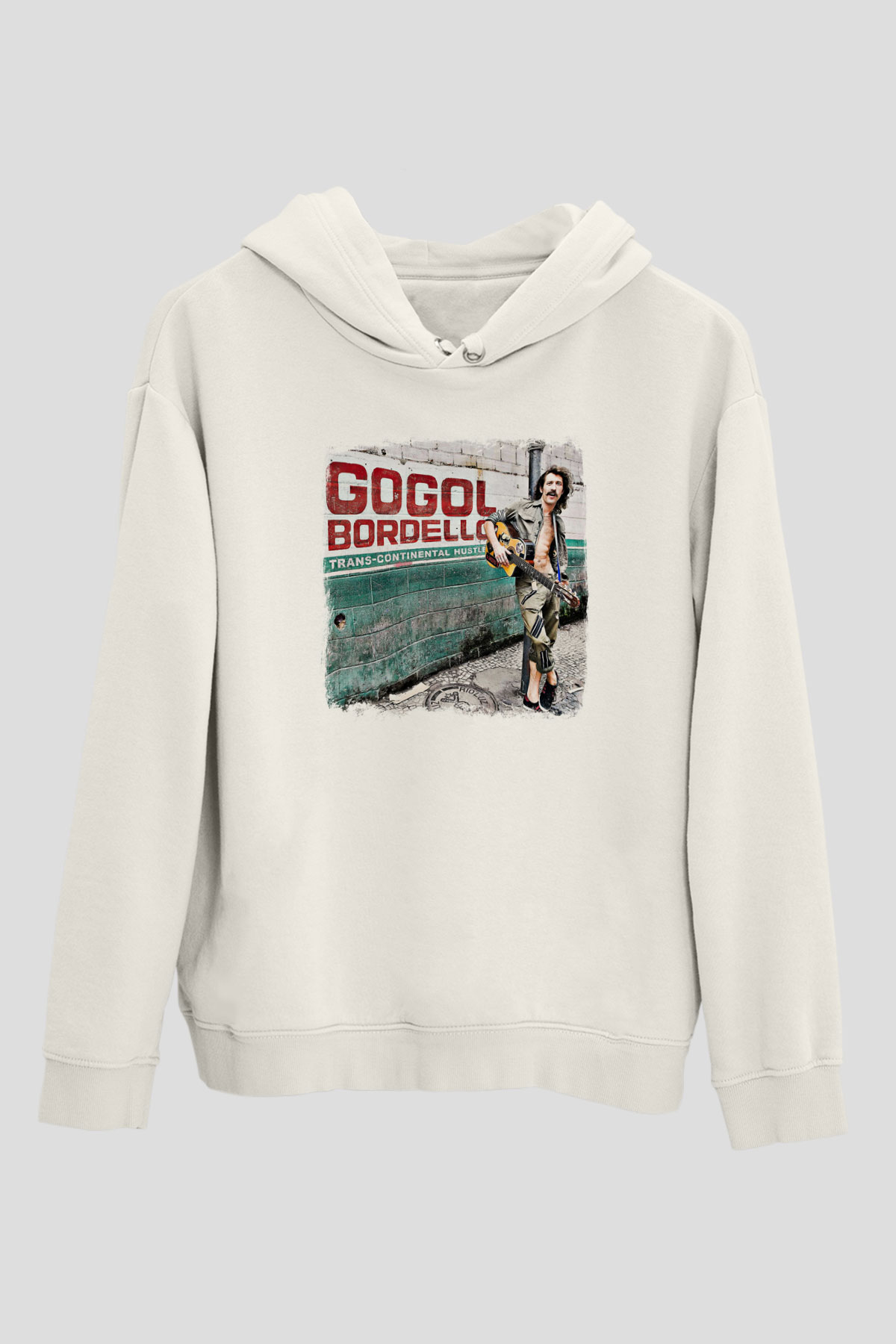 Gogol Bordello Baskılı Unisex Beyaz Hoodie